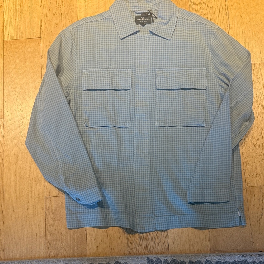 Rodd & Gunn Light Blue Checkered Shirt Jacket